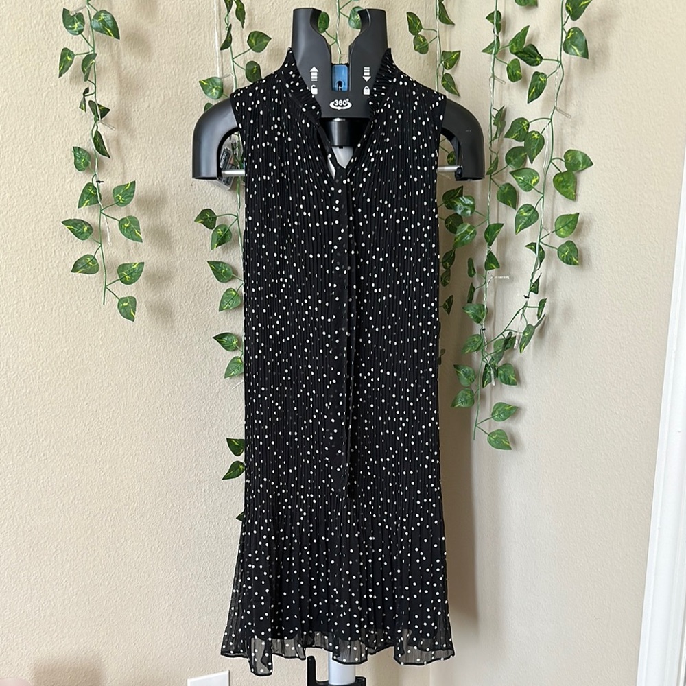 Elegant Black Polka Dot Dress